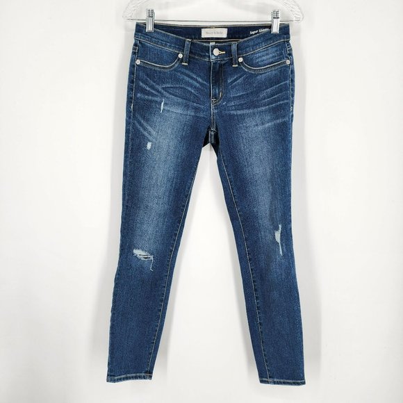 Henry Belle Super Skinny Ankle Jeans 27 Medium Wash Distressed Cotton Stretchy - Picture 13 of 13